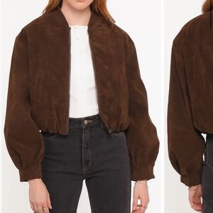 Petal & Pup Brown Bomber Jacket